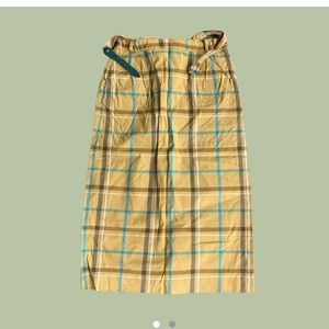 Vintage 70s plaid knee length skirt